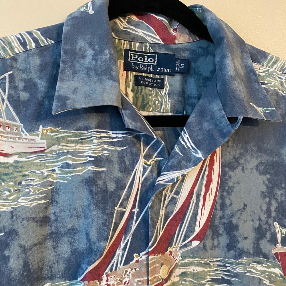 Polo by Ralph Lauren Mens Hawaiian Vintage Camp
Shirt Size S